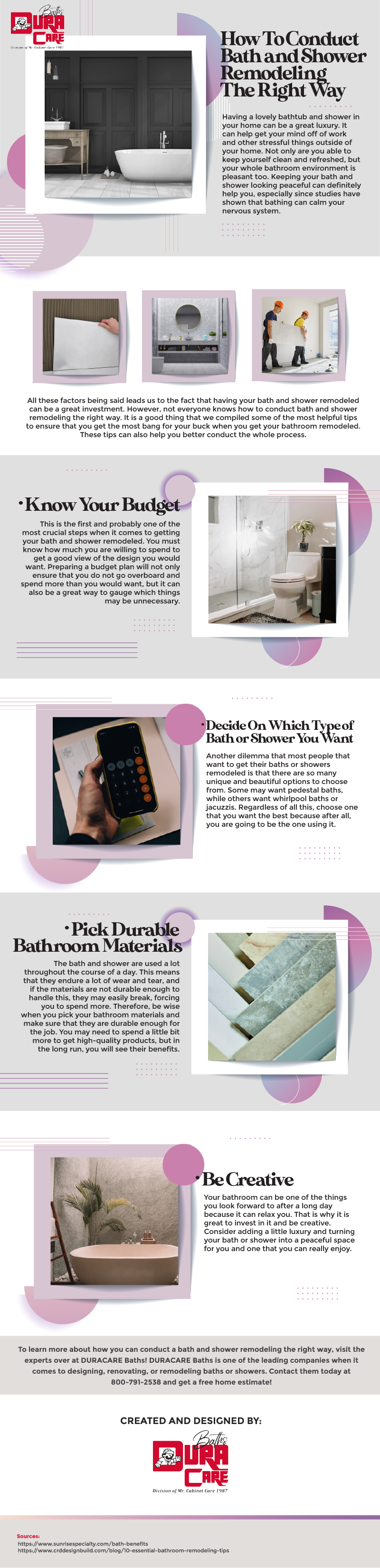 How To Conduct Bath and Shower Remodeling The Right Way Infographic