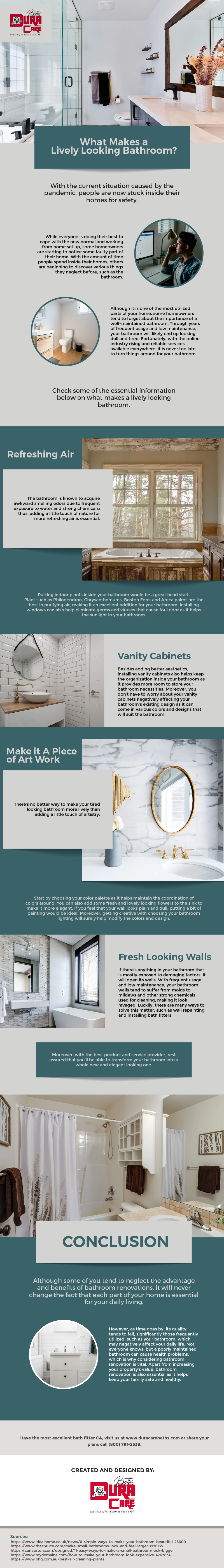 What Makes a Lively Looking Bathroom Infographic